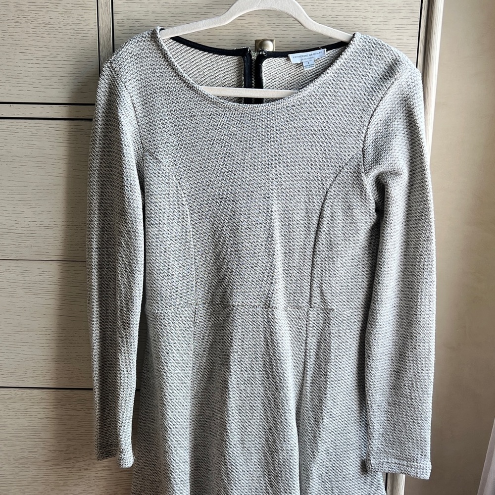 Katherine Barclay gray knit dress